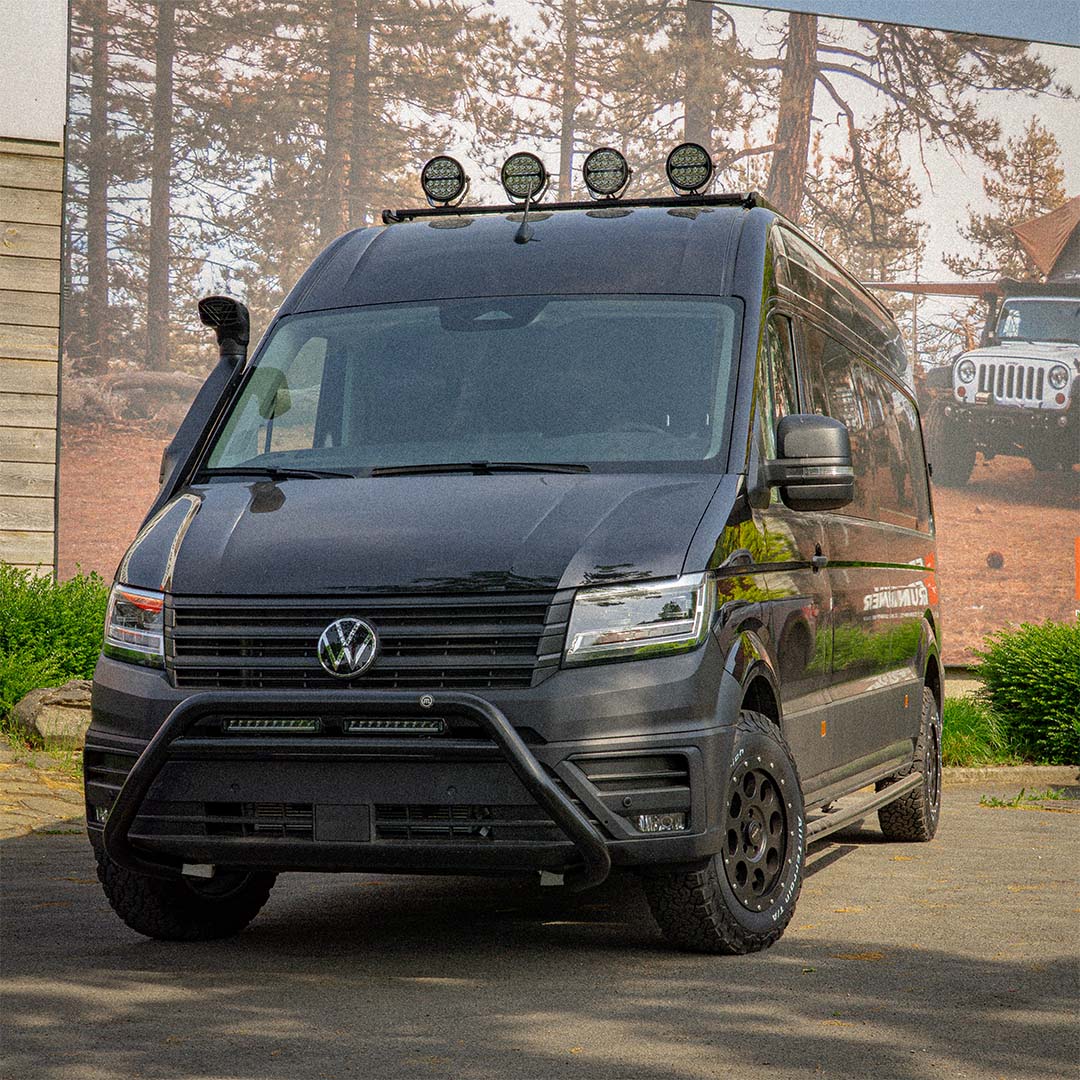 Siberia schijnwerpers op dak Crafter 5