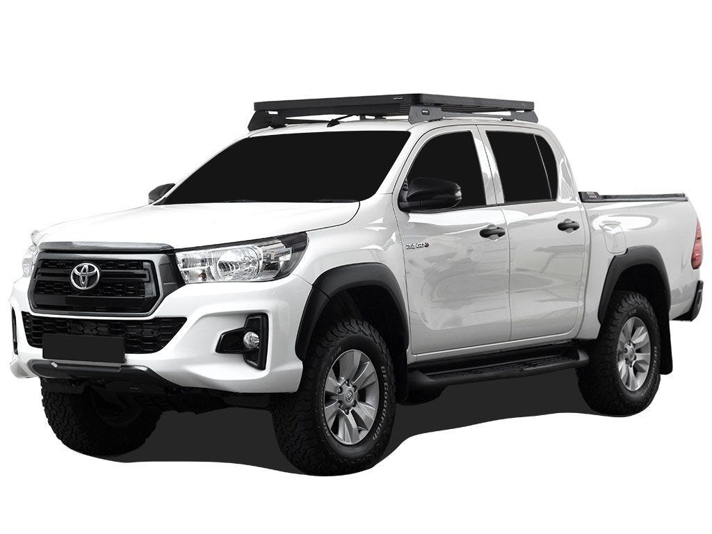 Galerie Front Runner montée sur la cabine d’un Toyota Hilux double cabine