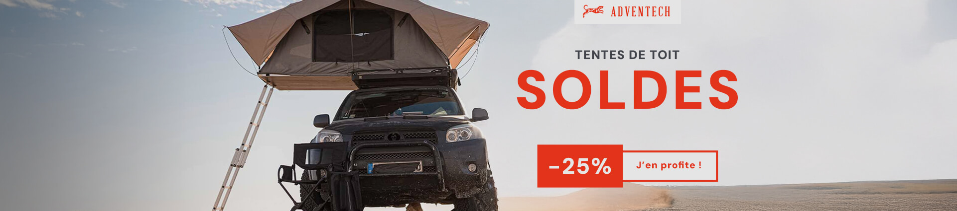 Tentes de toit soldes -25%